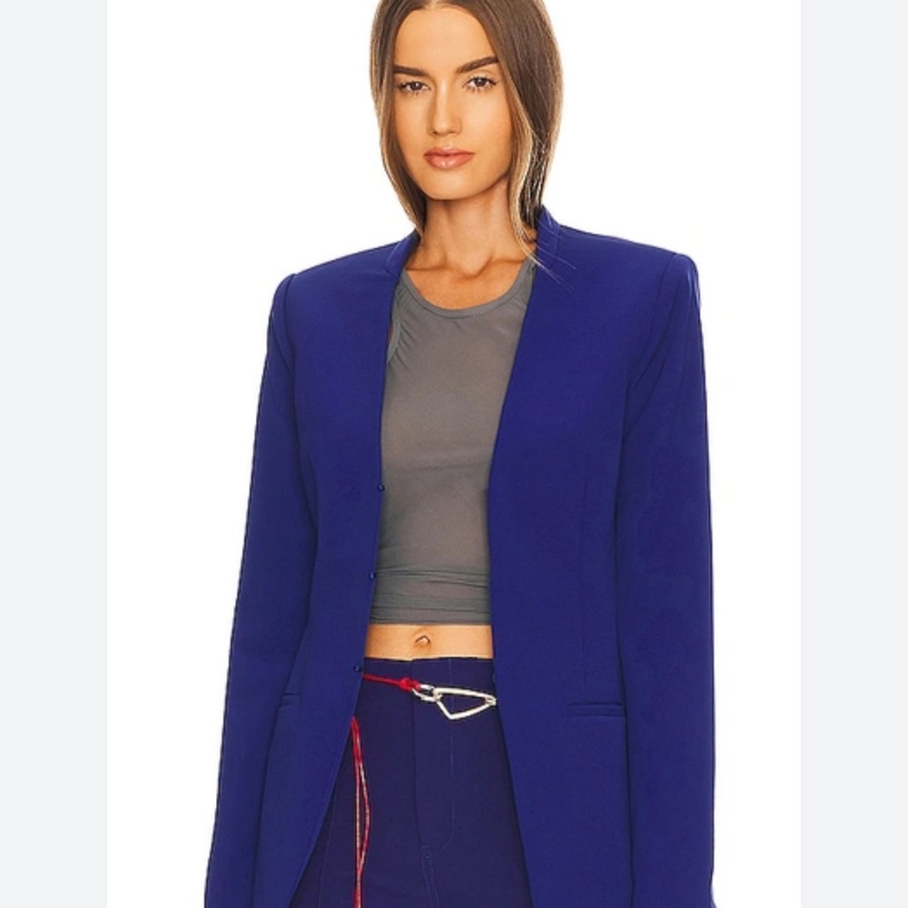 Brand New L’Academia Blue Tailored Blazer Modern Minimalist Design